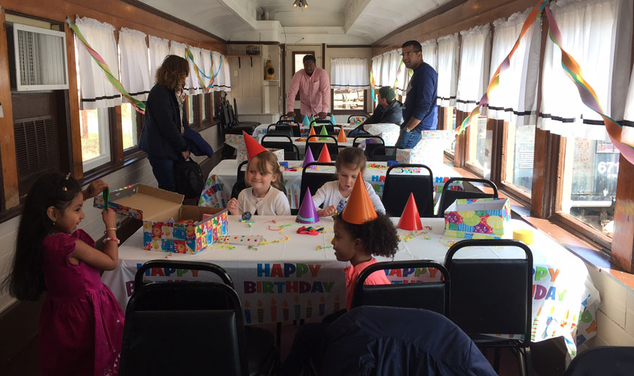 Plenty of space to host a party in the dining car