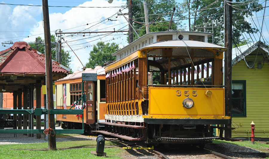 Ready for a ride?  Move into history aboard an antique trolley.
